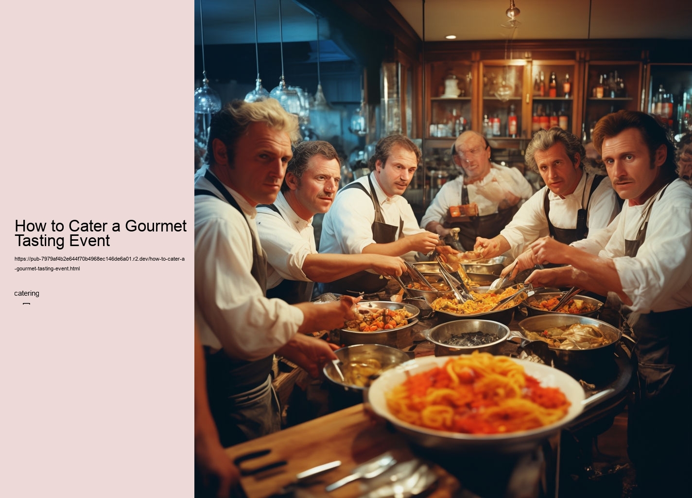 How to Cater a Gourmet Tasting Event